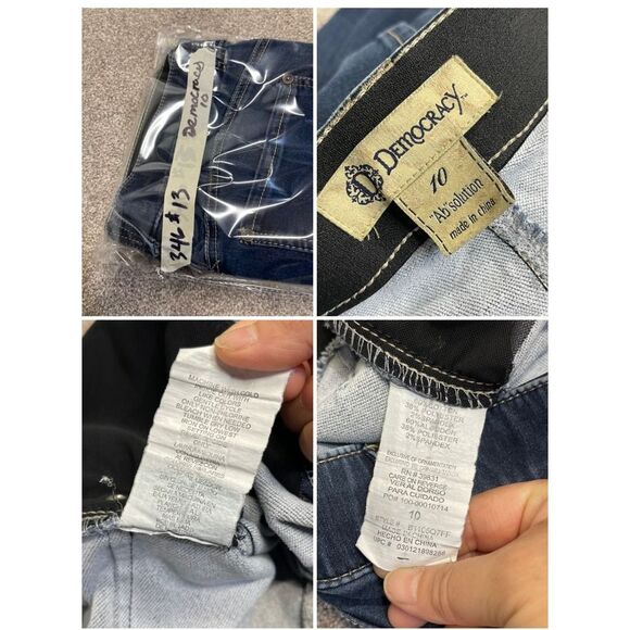 Democracy womens Ab Solution skinny jeans sz 10 9” rise blue jeans stretch denim - Picture 11 of 12